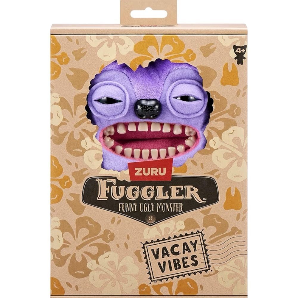 NIB ZURU Fuggler Greedy Grinner Ugly Monster Vacay Vibes Plush Toy | Purple